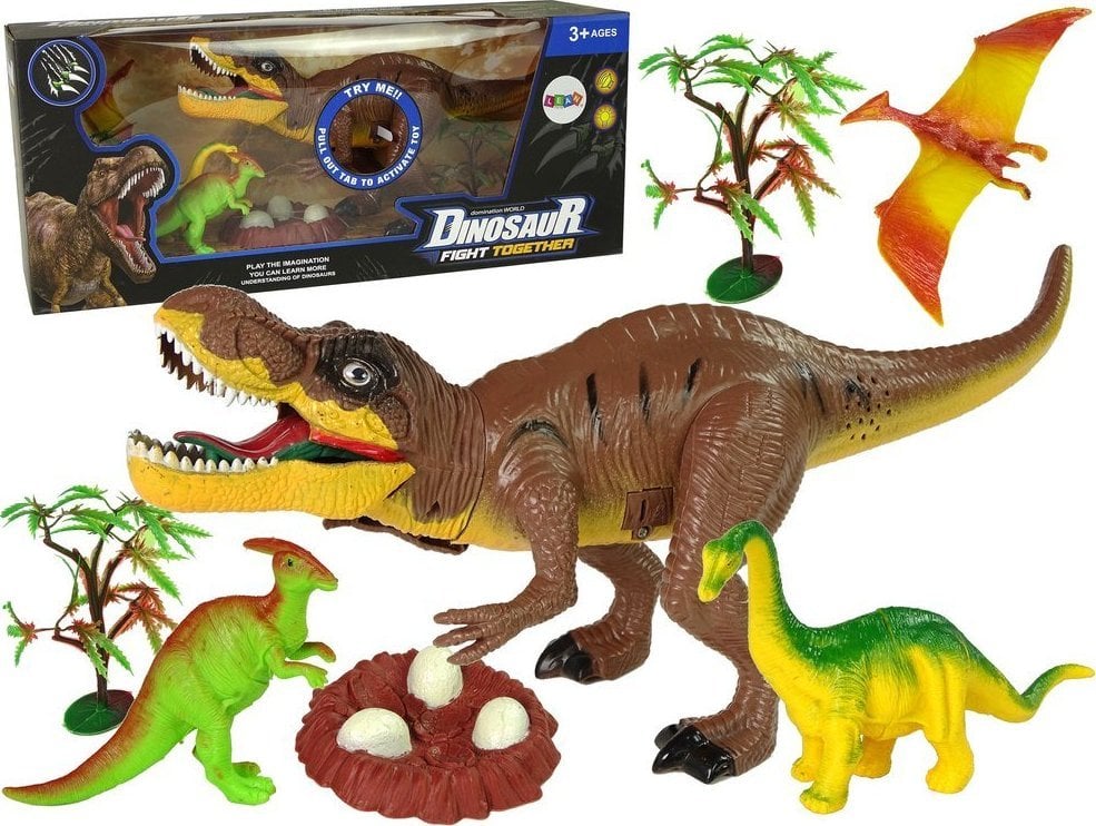 Figura de dinozauri LeanToys cu accesorii