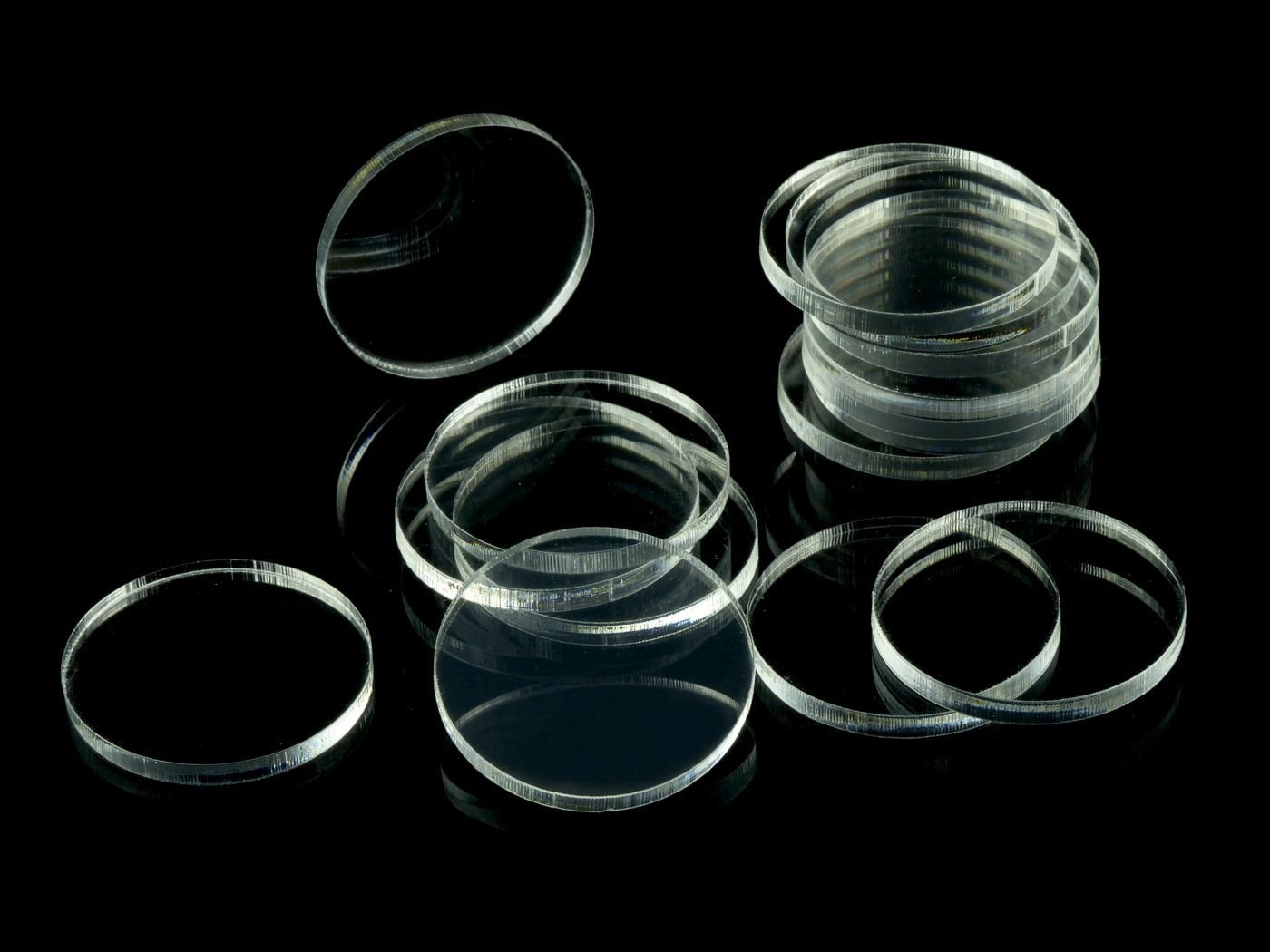 Figurină Crafters Baze acrilice - Transparente - Rotunde 30 mm (15)