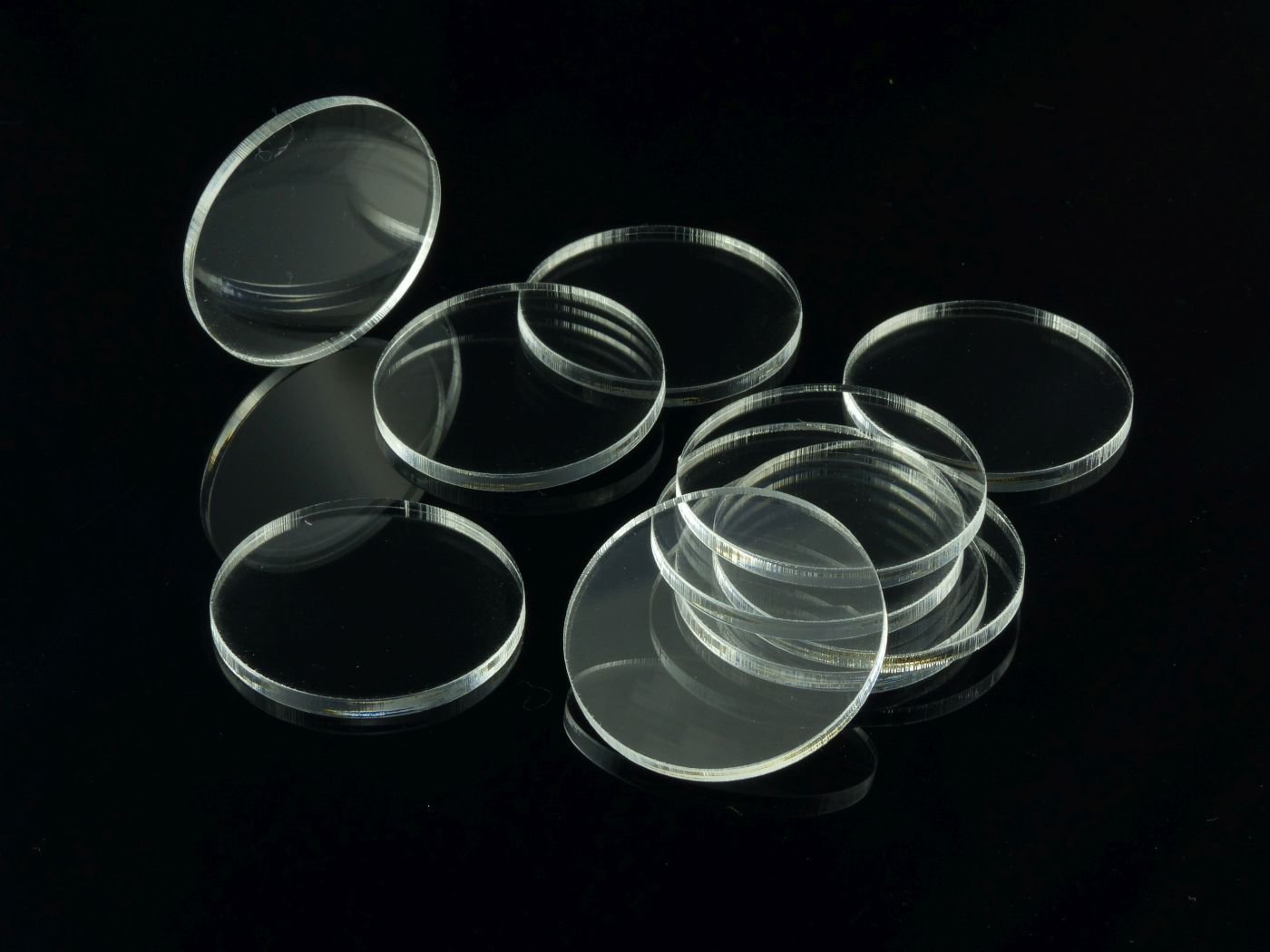 Figurină Crafters Baze acrilice - Transparente - Rotunde 50 mm (10)