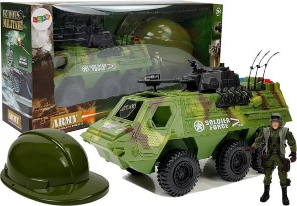 Figurină Lean Sport Set Army Camouflage Vehicul militar și figurină soldat
