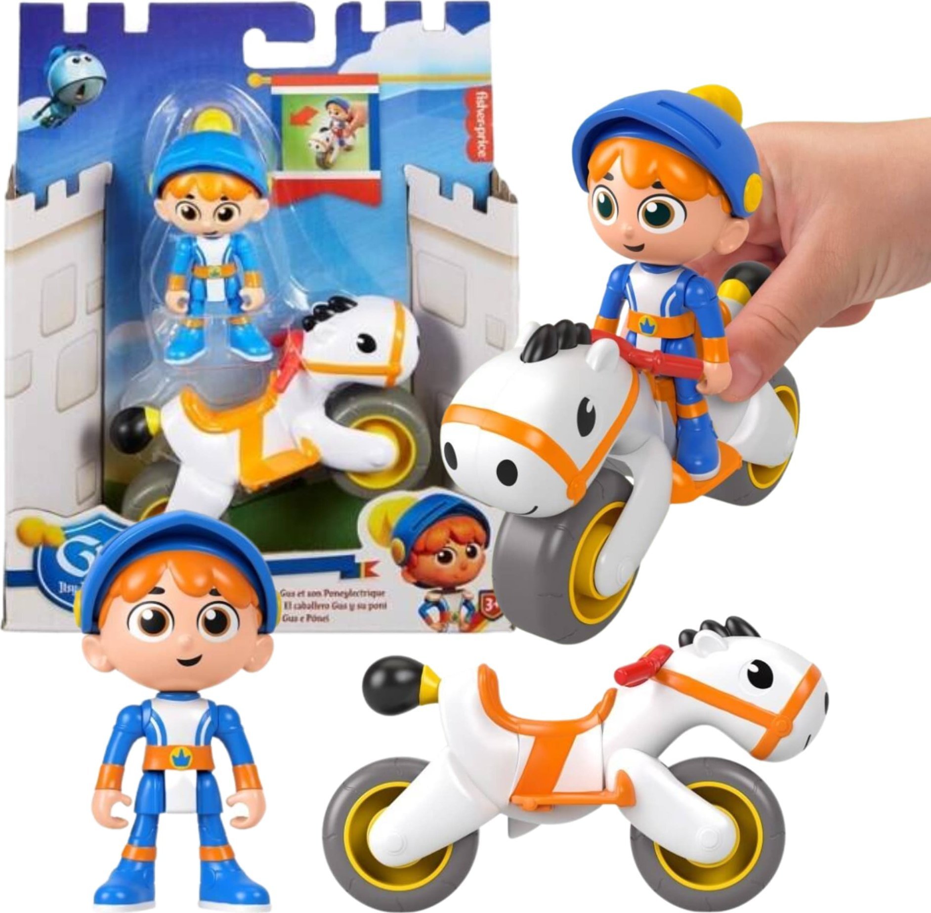 Figurină Mattel Gus Little - Vehicul Marelui Cavaler + figurină HGK19 p5 MATTEL mix preț pentru 1 bucată