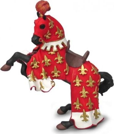 Figurina Papo - Calul Printului Filip (rosu)