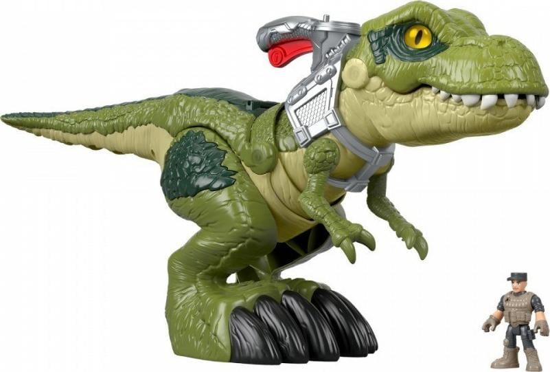 Figurina T-Rex Mattel, 3+ ani, Verde