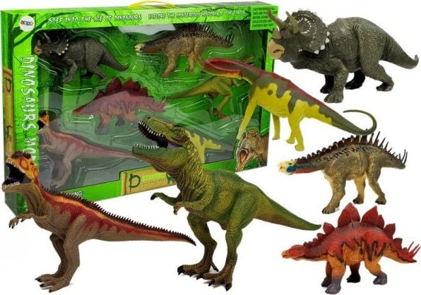 Figurine Lean Sport Set Dinozauri Figurine Mari Modele 6 piese Stegosaurus