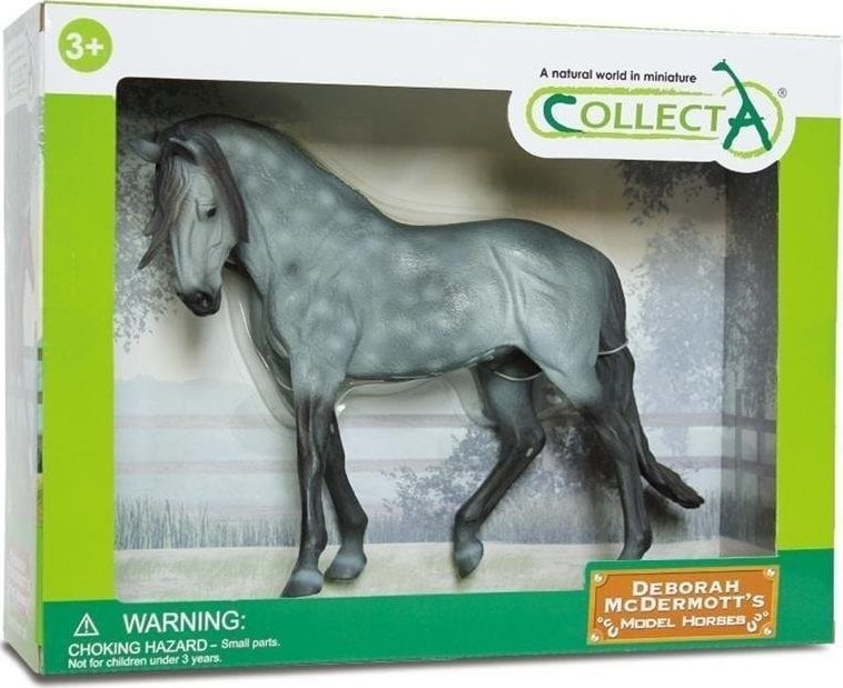 Figurină Collecta CAL ARĂSĂR ANDALUZ DARK DAPPLE GREY 1:12 CUTIE DE FERAM