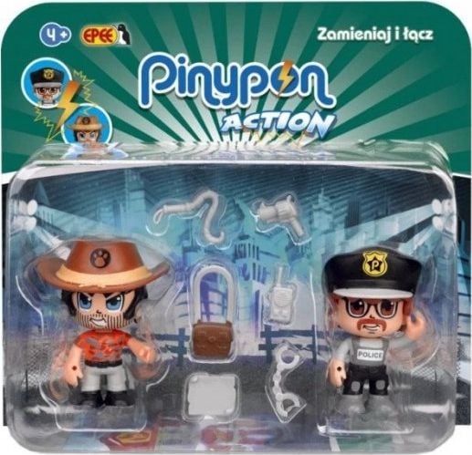 Figurină de acțiune Epee PinyPon - Călător și polițist (FPP16056)