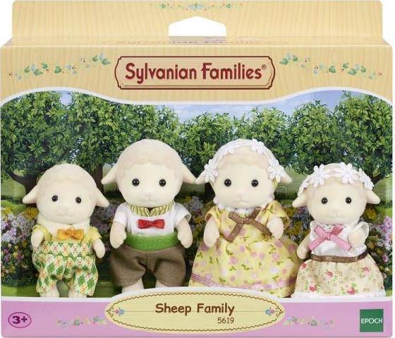 Set 4 Figurine, Sylvanian Families Sheep Family, 8 cm