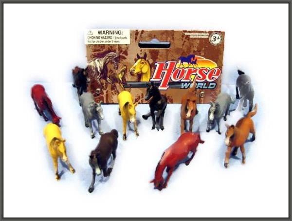 Figurină hipopotami Mini Horses, 12 bucăți (HSH020)