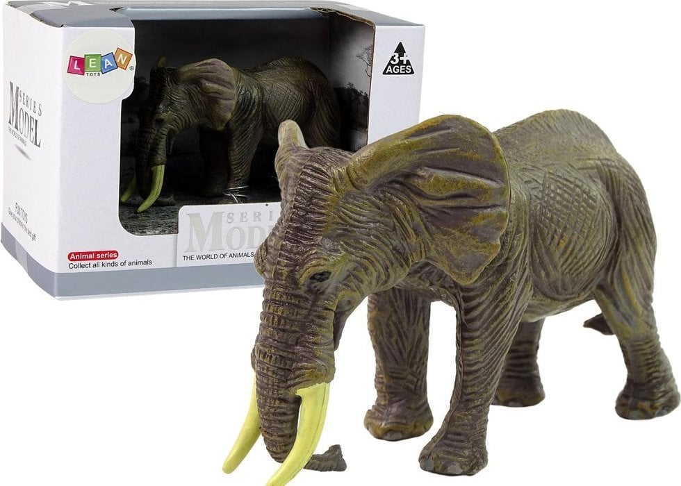 Figurină LeanToys Figurină mare de colecție Elefant Animale din lume