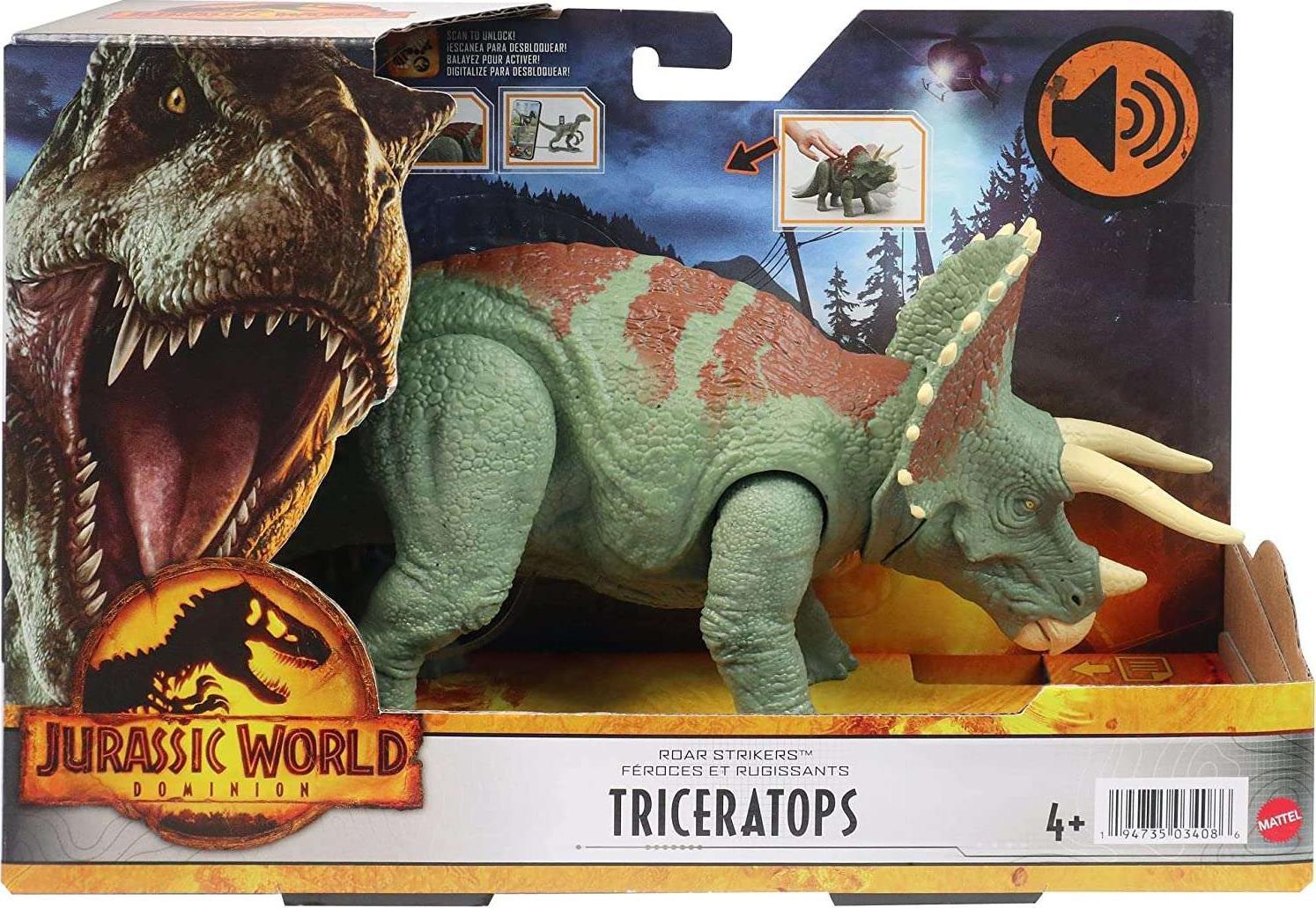 Figurka Mattel Jurassic World Dinozaur Figurka Triceratops z dźwiękiem