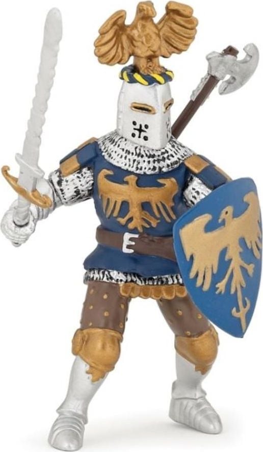 Figurina Papo-Cavaler albastru cu vultur