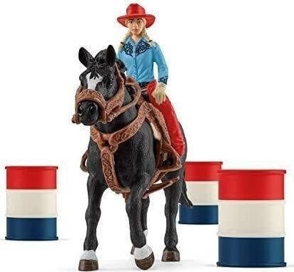 Schleich Schleich Farm World Barrel Racing cu Cowgirl, figurină