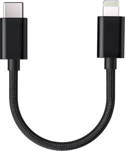 FiiO USB-C - Cablu Lightning 0,1 m Negru