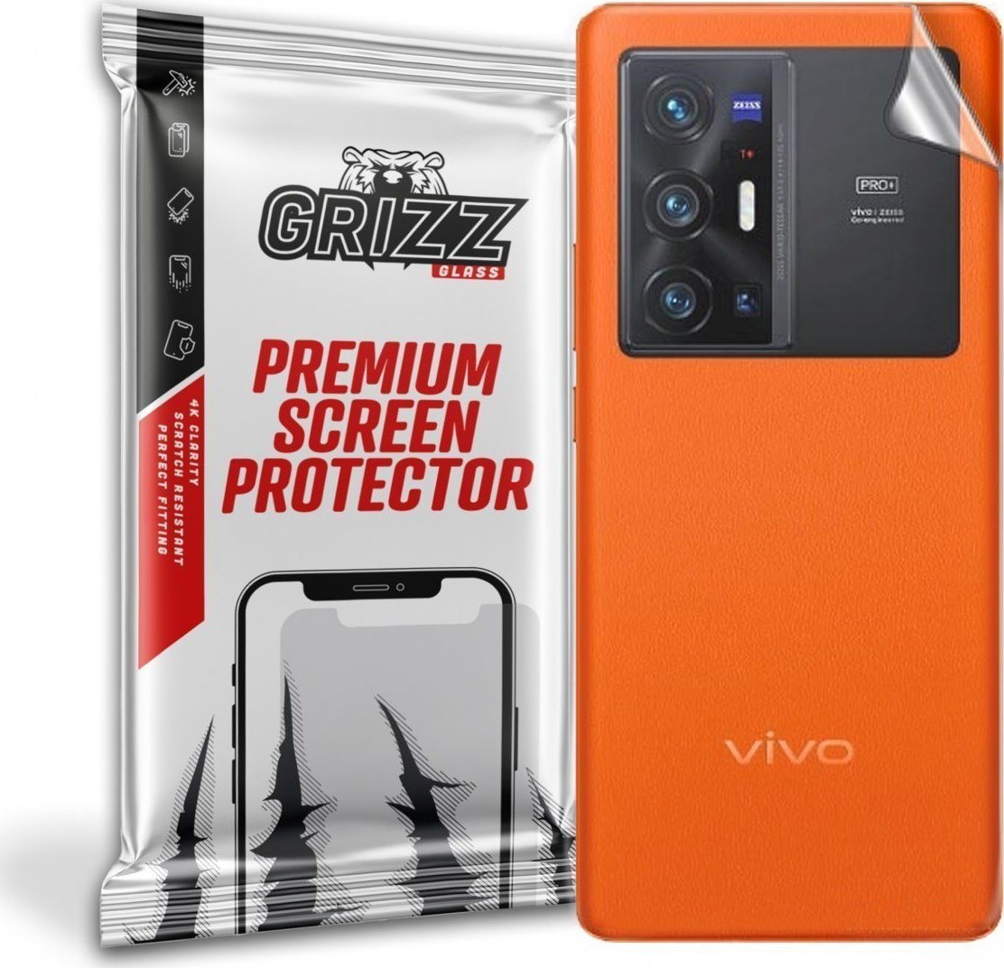 Film de protectie spate, folie spate GrizzGlass SatinSkin pentru Vivo X70 Pro Plus, Transparent