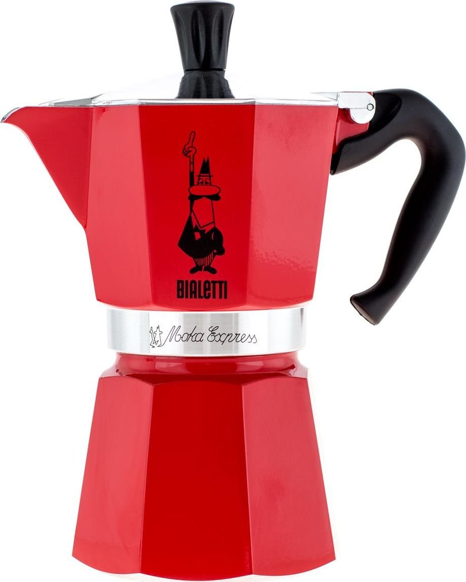 Filtru de cafea BIALETTI Moka Express, 4943, 6 TZ, 300ml, 6 cesti, Rosu