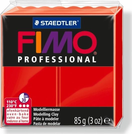 Fimo Masa plastyczna termoutwardzalna Professional czerwona 85g