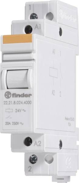 Finder Releu de putere modular 1NC 20A 230V AC, contact AgSnO2 (22.21.8.230.4000)