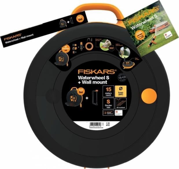 Fiskars SET FISKARS MULINETĂ CU FURUN S + SUPORT DE PERETE FS1026376