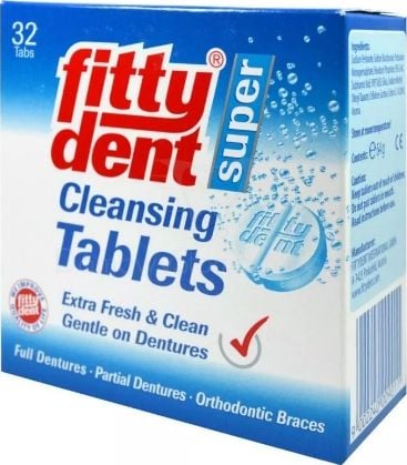Fittydent Fittydent, Tablete puternice pentru curățarea protezei, Dentaid, 32 buc
