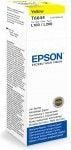 Flacon Epson T6644, original, pentru imprimantele L120, L110, L130, L220. L210, L310, L300, L365, L355, L455, L565, L550, L1300, L655, 70 ml, galben