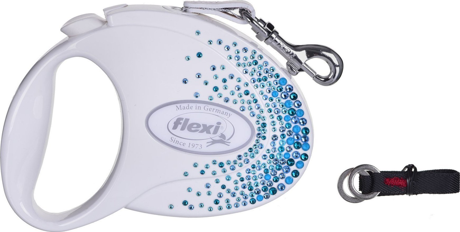 Flexi FLEXI Lanyard Glam Splash Ocean, M 5m TAPE, alb