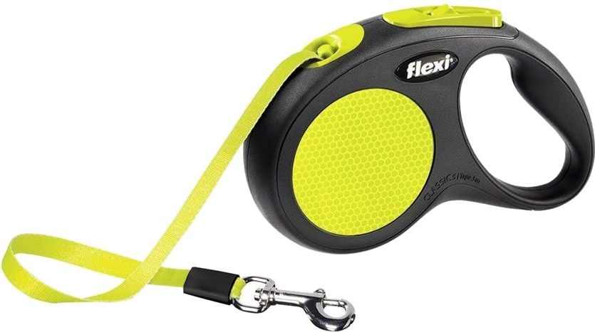 Lesa Flexi New Classic Neon, Cu Banda, S 5m, pana la 15 kg Neon 20914