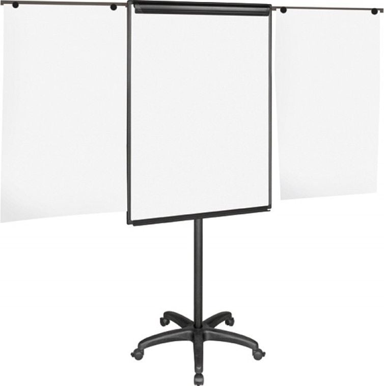 Flipchart Bi-Office Flipchart mobil BI-OFFICE, 70x102cm, carton uscat -magnetice, cu brate extensibile