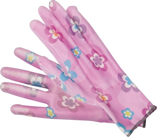 Cauciuc grădinărit mănuși din flori 10 „lumina roz 74131