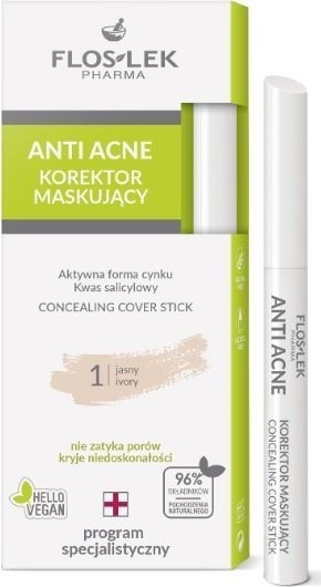Corector Flos Lek Anti Acne, 1 Ivory