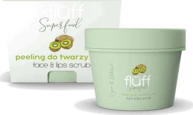 Fluff Face And Lips Scrub - exfoliant pentru față și buze Kiwi 80 g