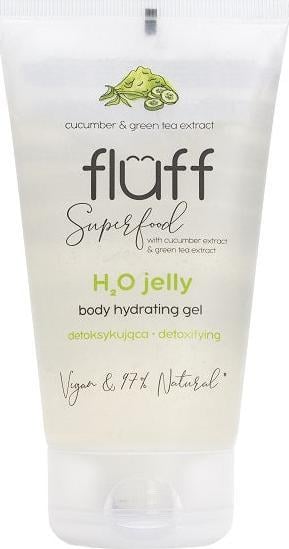 Fluff FLUFF_Super Food H2O Jelly Body Hidratant Gel Gel de apă detoxifiant Castraveți și Ceai Verde 150ml