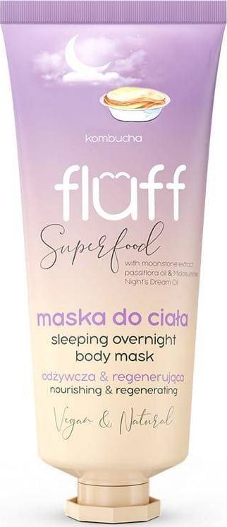 Fluff Super Food Sleeping Overnight Body Mask masca de corp nutritiva si regeneranta Kombucha 150ml
