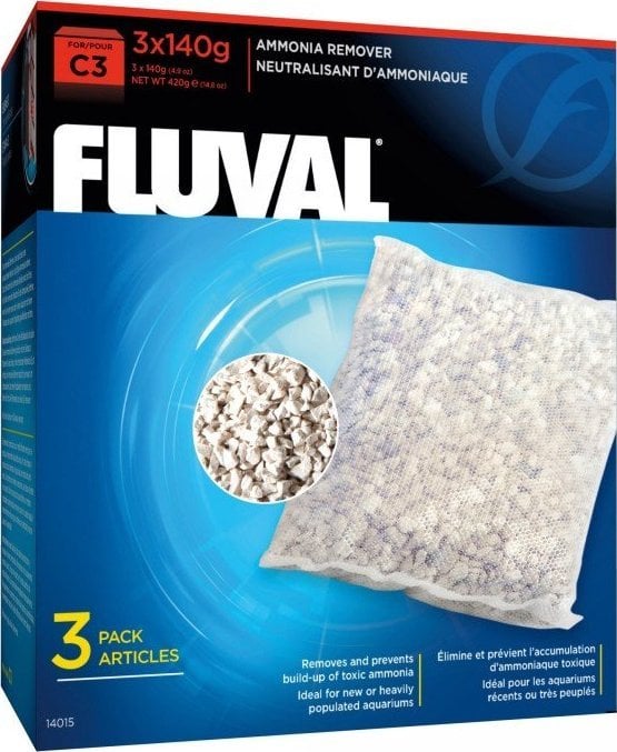 Cartuș de îndepărtare a amoniacului Fluval pentru filtru C3, 3x140g