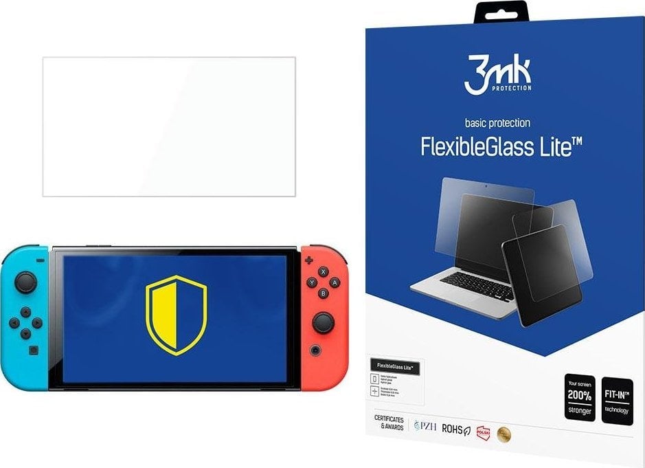 Film de protecție 3MK 3mk Hybrid Glass Flexibil 2.5D Lite pentru tableta Nintendo Switch Oled 8.3`