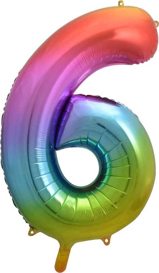 Folie de cifre balon Rainbow 6-85 cm - 1 buc universal.