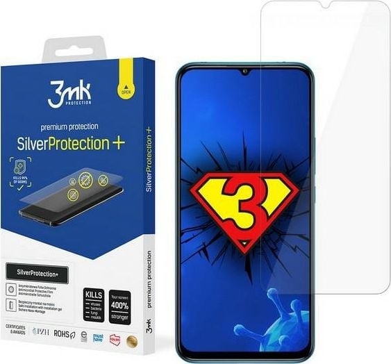 Folie de protectie 3MK Antimicrobiana Silver Protection + pentru Xiaomi Mi 10 Lite