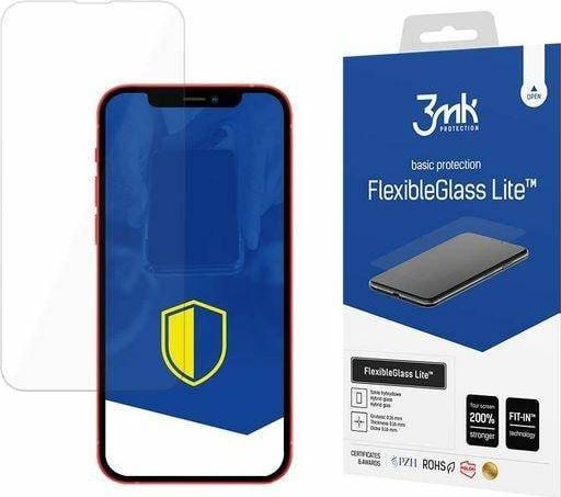 Folii protectie telefoane - Folie de protectie 3MK FlexibleGlass Lite pentru iPhone 13/13 Pro, Hybrid glass, 9H, 0.16mm, Transparent