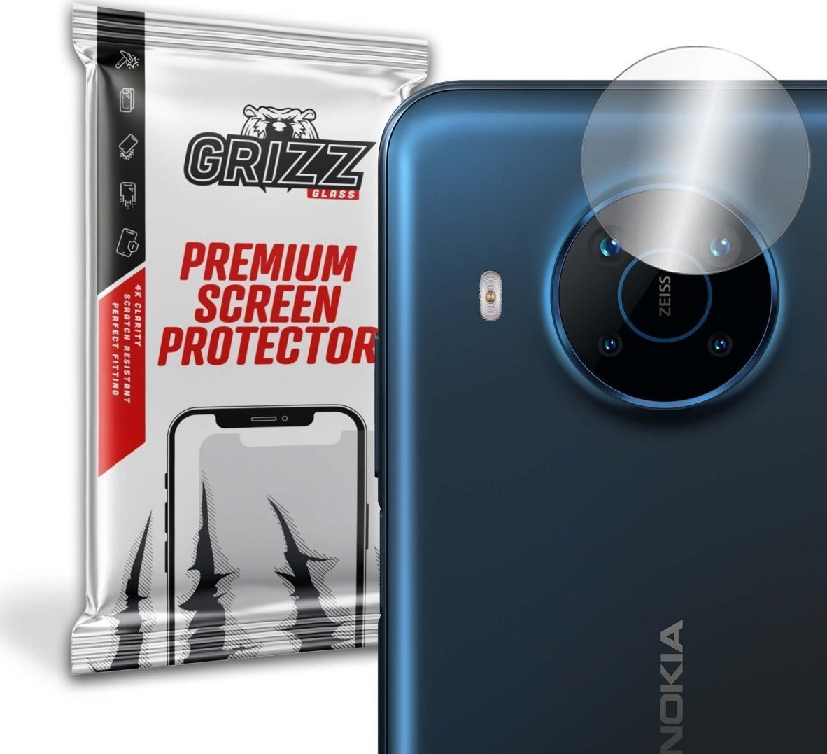 Folie de protectie camera foto, GrizzGlass HybridGlass Camera de fotografiat sticla hibrida pentru Nokia X100