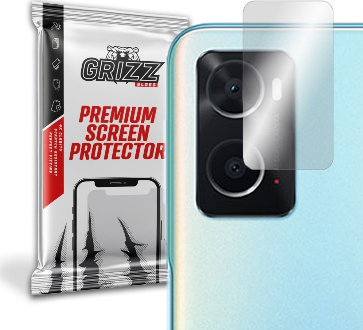 Folie de protectie camera foto, GrizzGlass HybridGlass Camera de sticla hibrida pentru Oppo A36