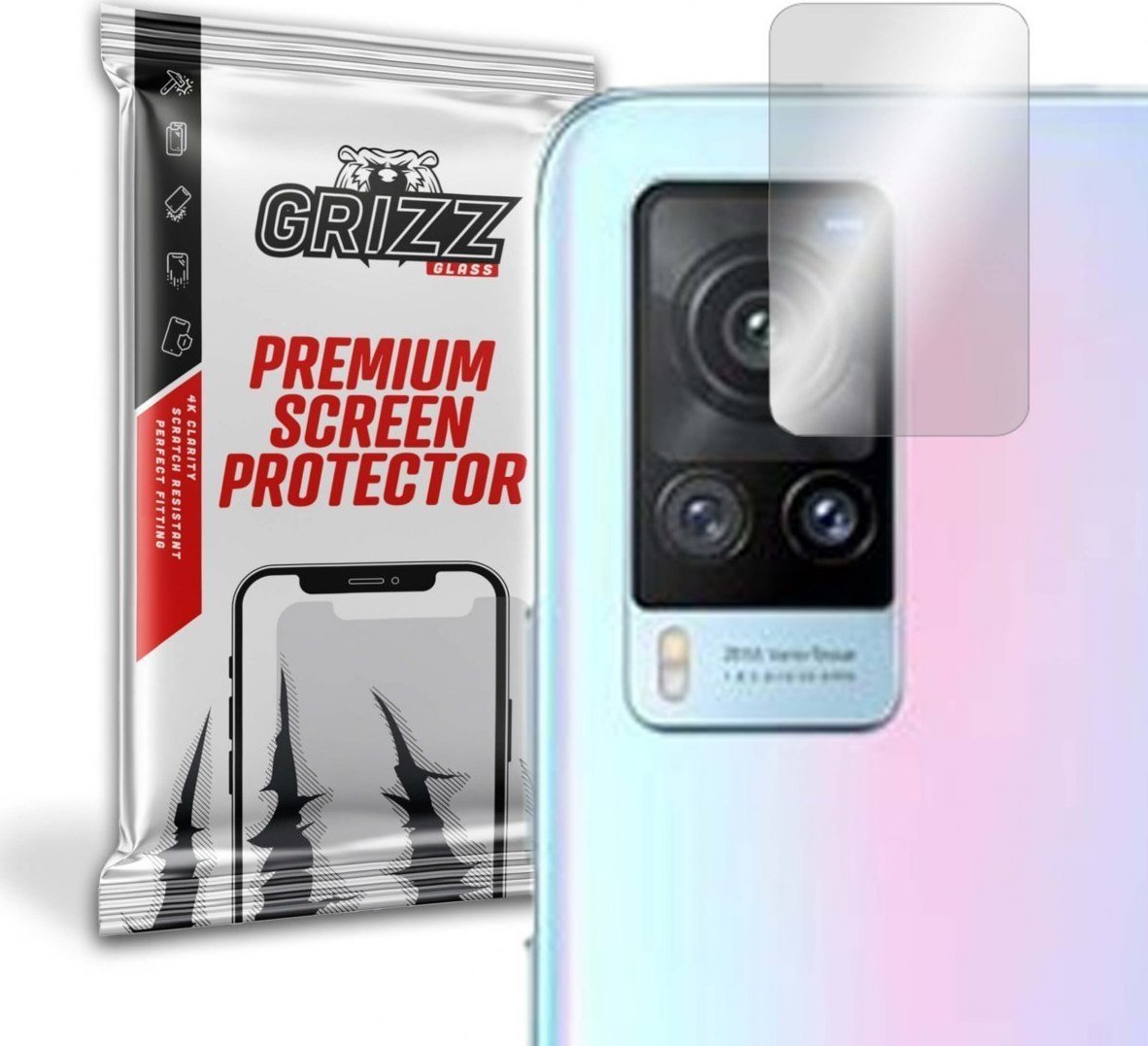 Folie de protectie camera foto, GrizzGlass HybridGlass Camera de sticla hibrida pentru Vivo X70T 5G, Transparent