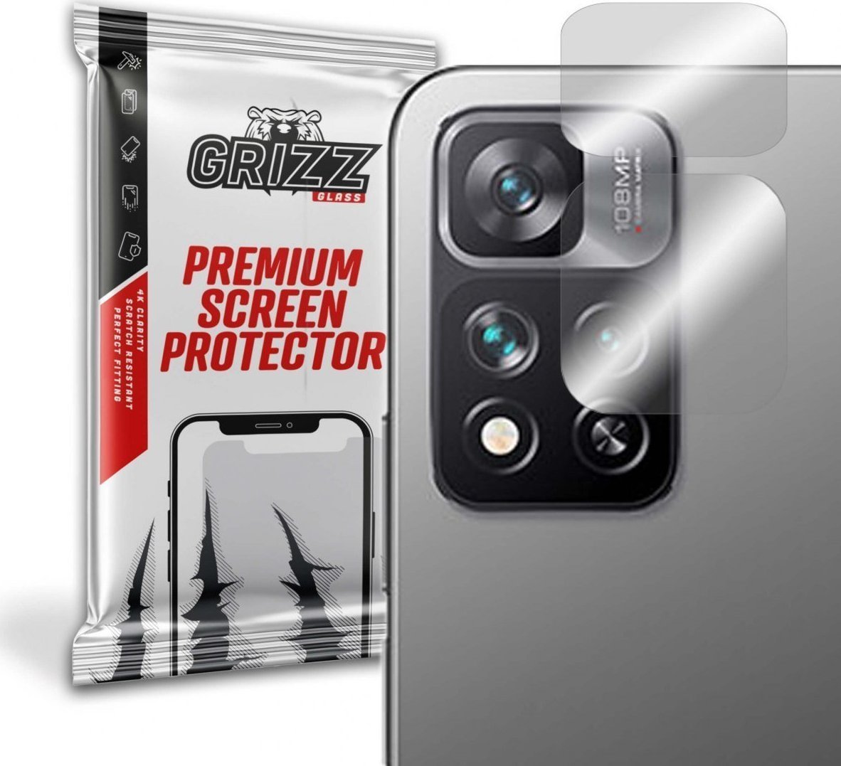 Folie de protectie camera foto, GrizzGlass HybridGlass Camera de sticla hibrida pentru Xiaomi 11i HyperCharge