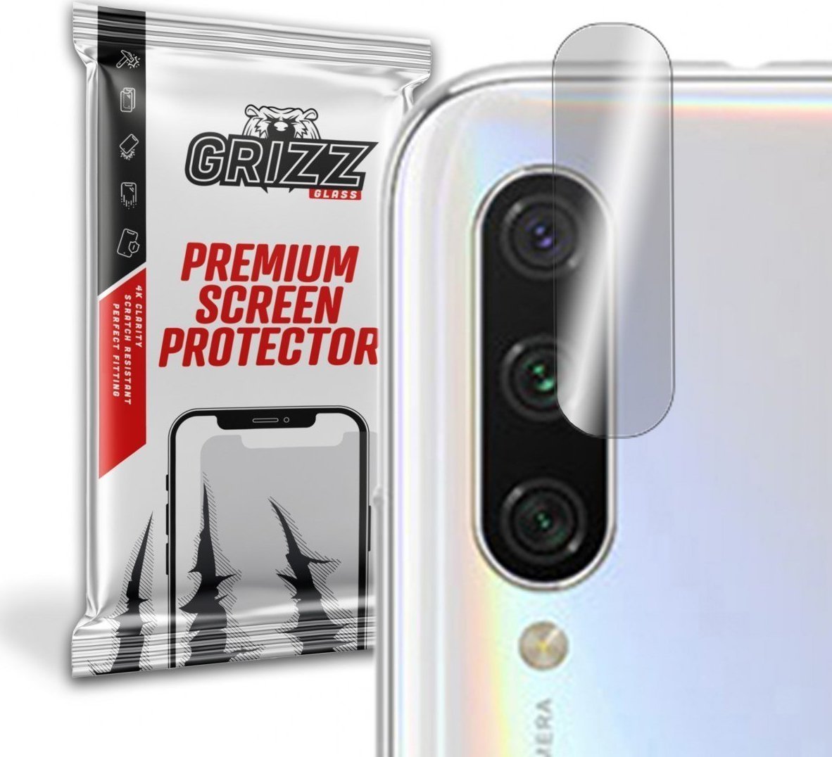 Folie de protectie camera foto, GrizzGlass HybridGlass Camera de sticla hibrida pentru Xiaomi Mi A3