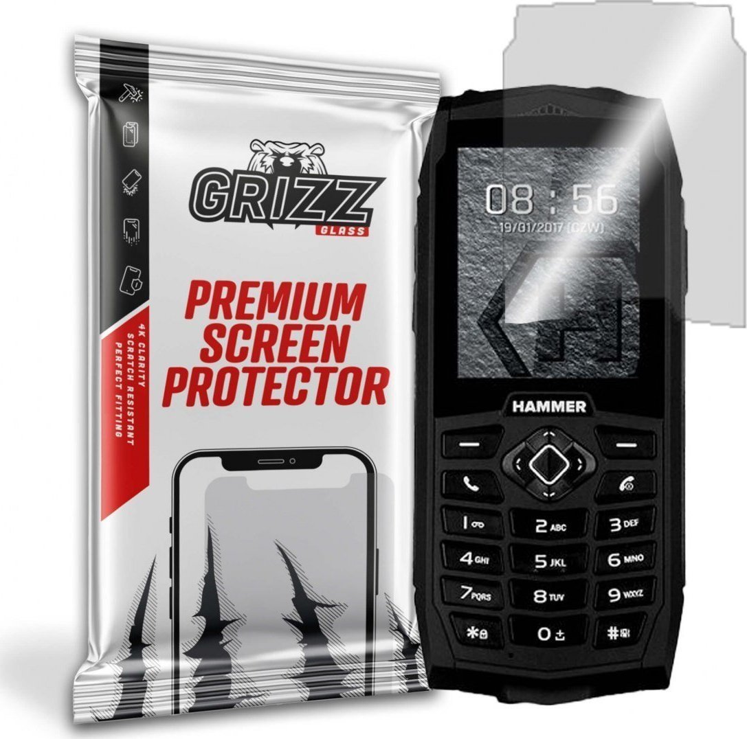 Folie de protectie Grizz Glass, Sticla hibrida, Compatibil MyPhone Hammer 3 Plus, Transparent