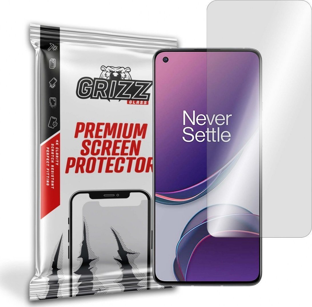 Folii protectie telefoane - Folie de protectie Grizz Glass, Sticla hibrida, Compatibil OnePlus 8T 5G, Transparent