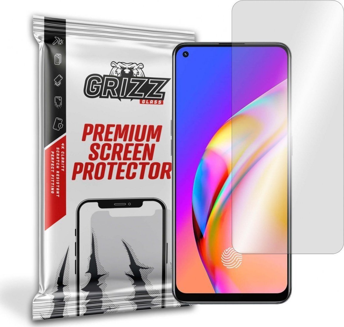 Folie de protectie Grizz Glass, Sticla hibrida, Compatibil Oppo F19 Pro+ 5G, Transparent