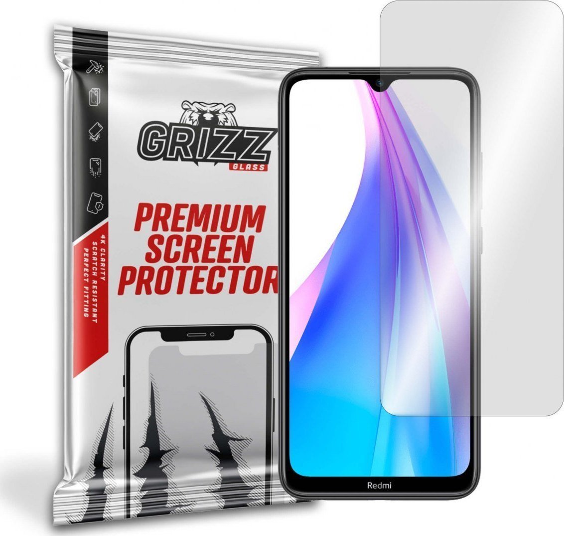 Folie de protectie Grizz Glass, Sticla hibrida, Compatibil Xiaomi Redmi Note 8T, Transparent