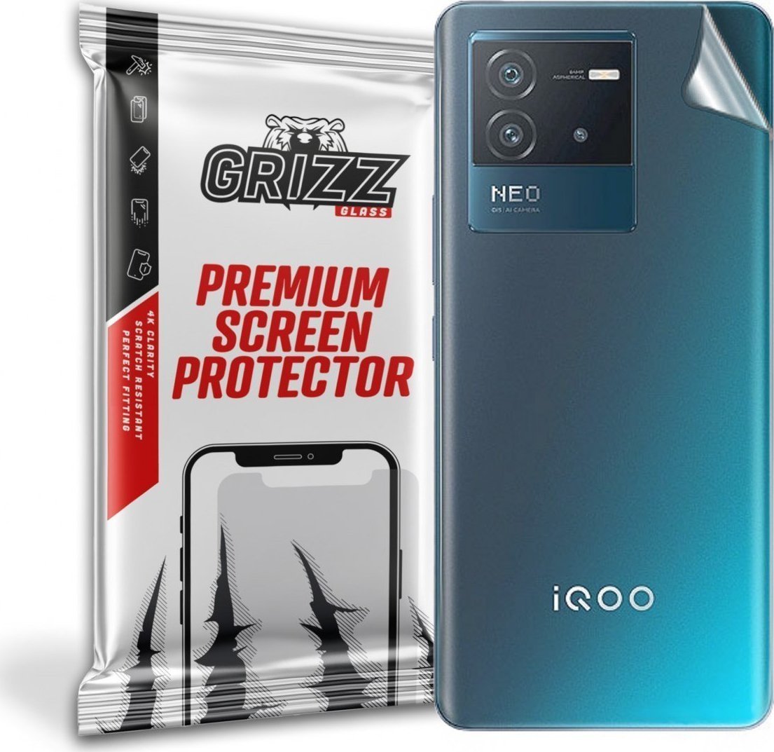 Folie de protectie spate GrizzGlass SatinSkin pentru Vivo iQOO Neo 6 SE, Transparent