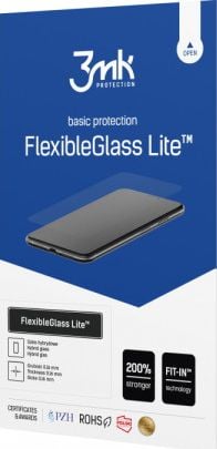 Folii protectie telefoane - Folie ecran 3MK FlexibleGlass Lite, pentru iPhone SE 2 / iPhone SE 3, Structura hibrida, 6H, 0.16 mm, Transparent