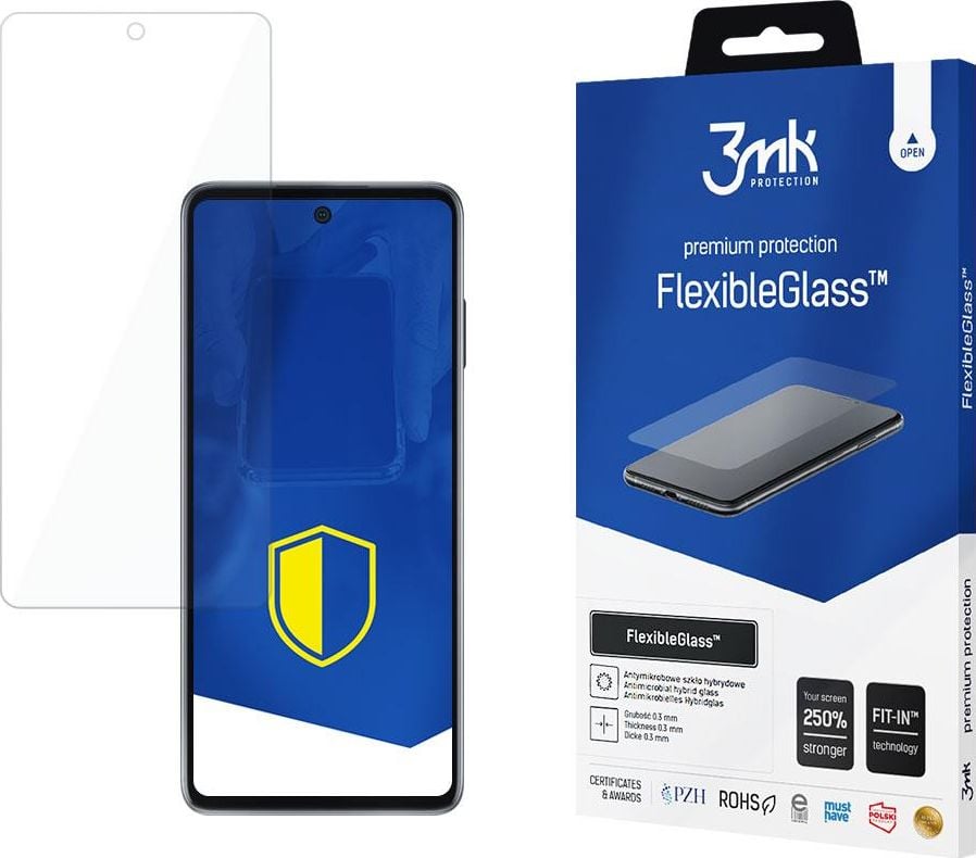 Folie ecran 3MK FlexibleGlass, pentru Motorola Edge 20, Structura hibrida, 7H, 0.3 mm, Transparent