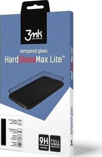 Folie ecran 3MK HardGlass Max Lite, pentru Realme 8i, Full Cover, Claritate HD, Negru